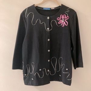 Onque Ribbon‎ Flower Cardigan size Large
